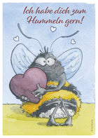 Hummely Postkarte Hummeln gern!